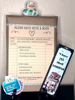 Blind Date Book Paperback | YA Mental Health | Book Gift +Emotional Support Duck